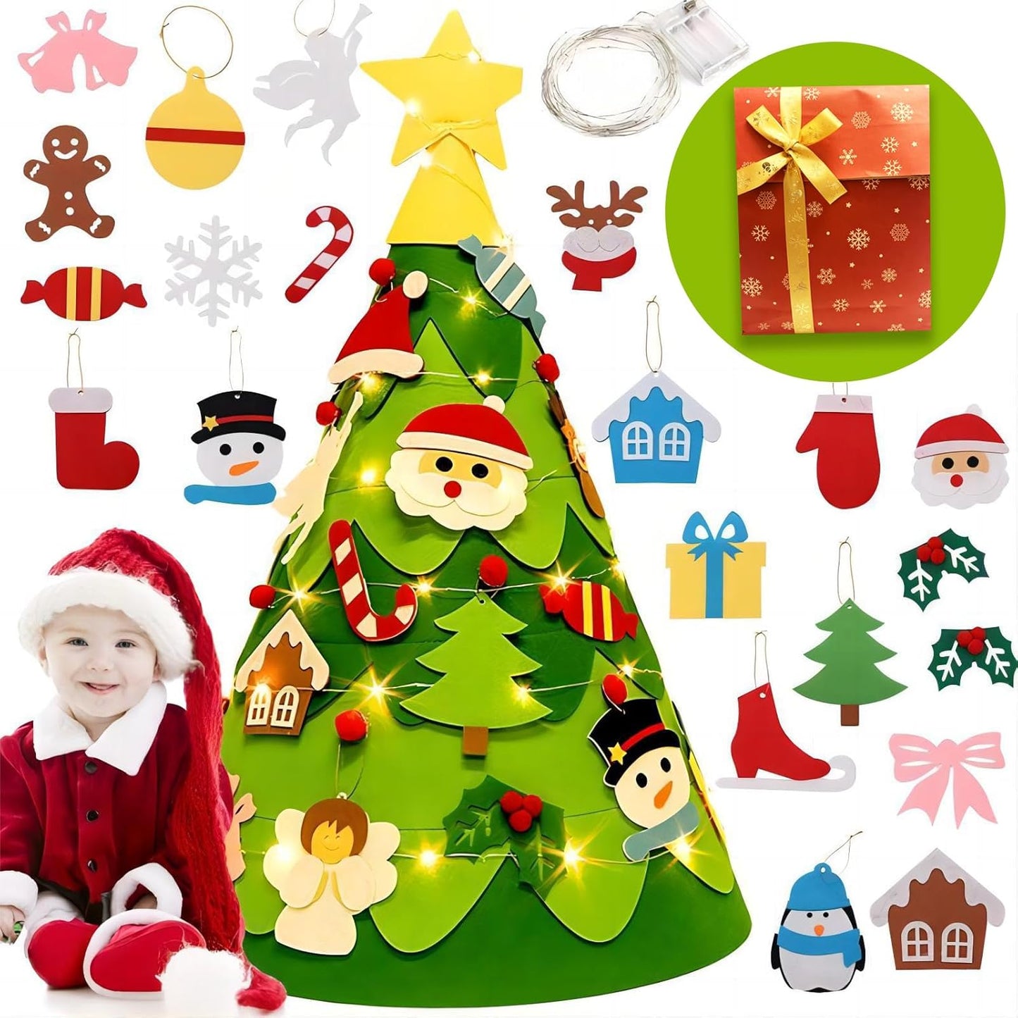 Montessori 3D DIY Felt Christmas Tree ๐โญ๏ธ