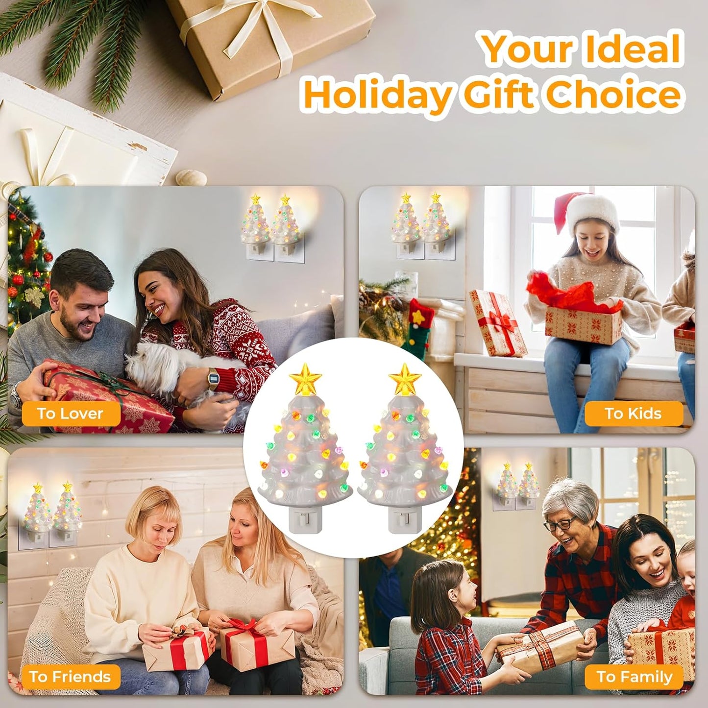 Ceramic Christmas Tree Night Light 🎄💡