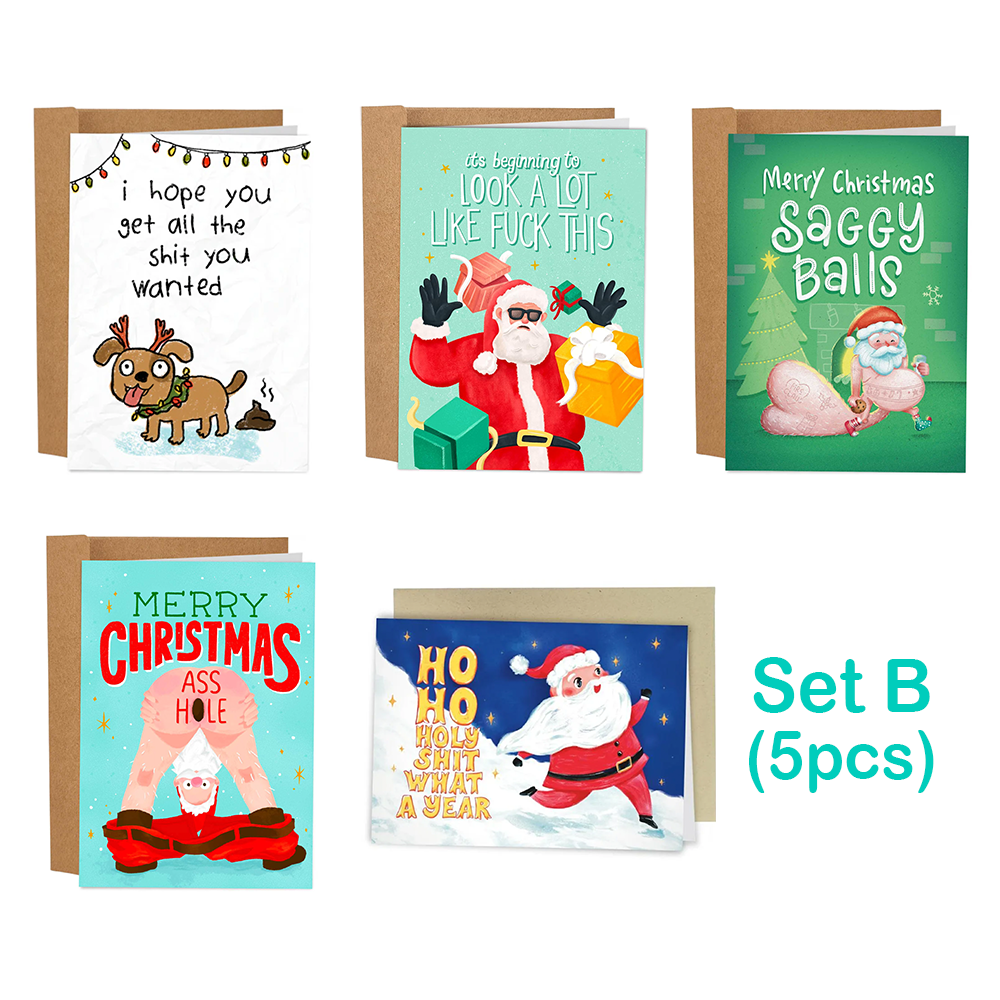 Sleazy Greatings Christmas Card Set (9pcs set) π
βοΈ