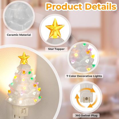 Ceramic Christmas Tree Night Light 🎄💡