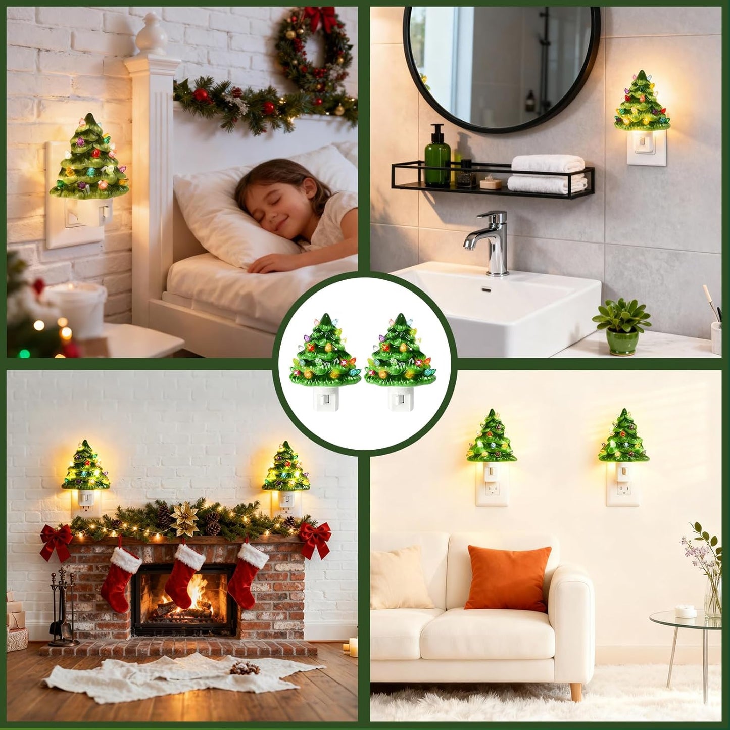 Ceramic Christmas Tree Night Light 🎄💡