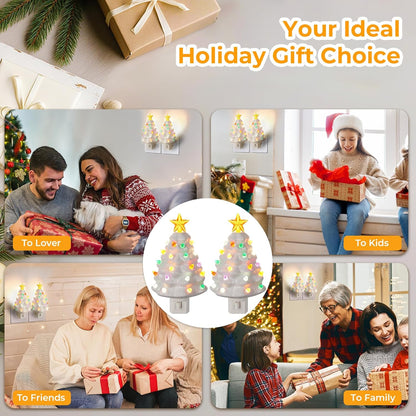 Ceramic Christmas Tree Night Light 🎄💡