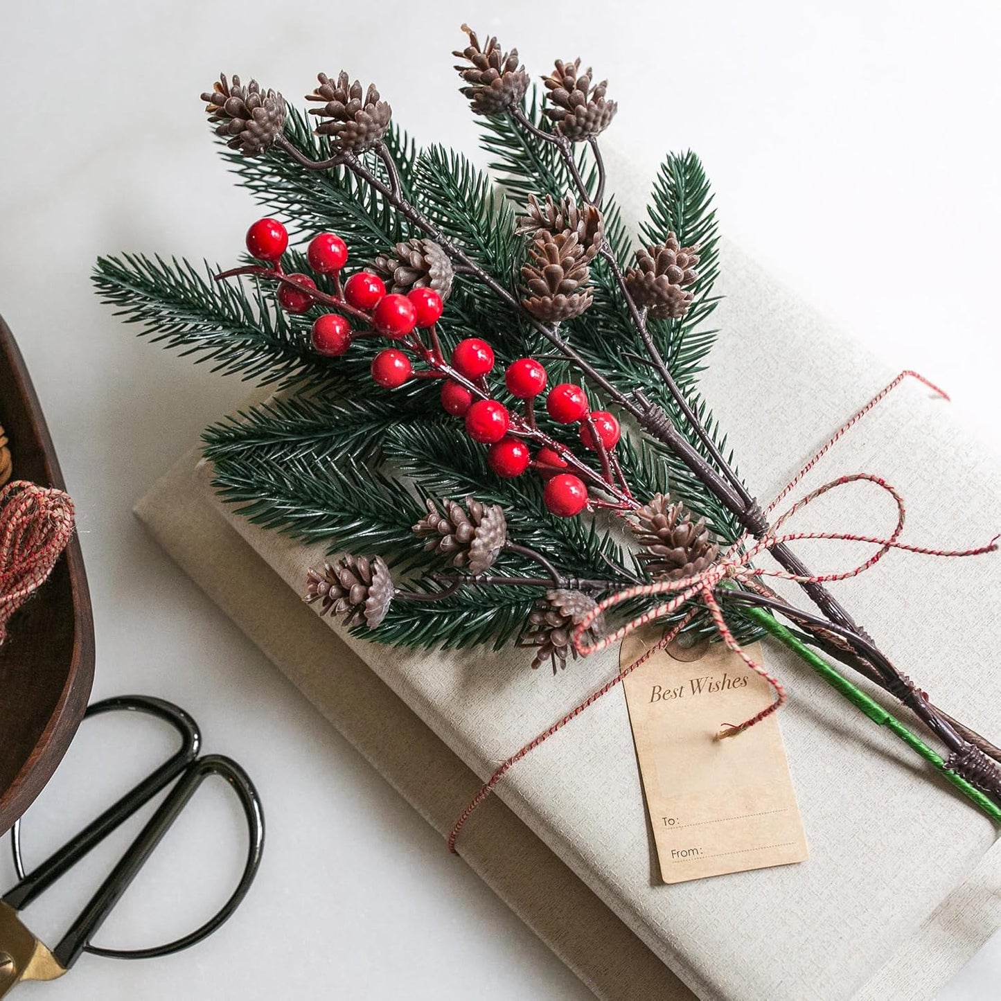 Artificial Christmas Cedar Branch🌲 Perfect Indoor & Outdoor Christmas Decorations 🕯️