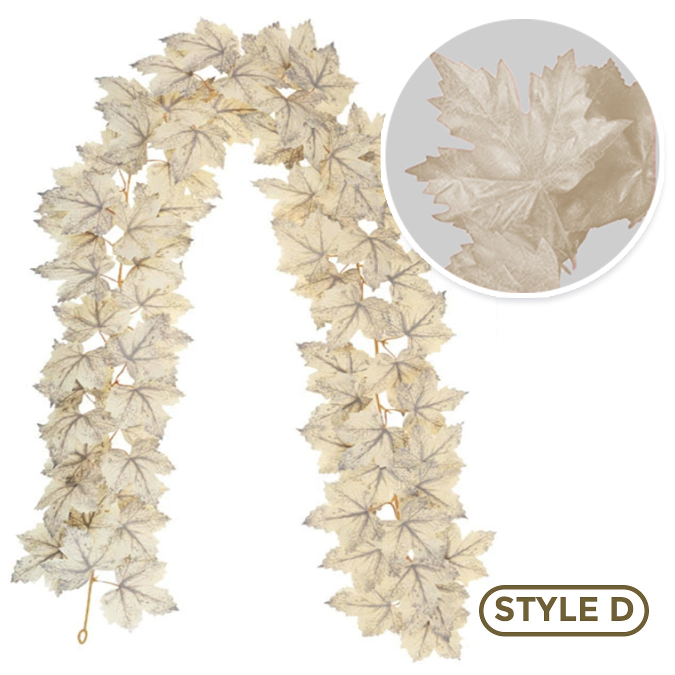 🍁 Artificial Thanksgiving Maple Garland 🧡🇺🇸 Perfect Indoor & Outdoor Thanksgiving Decorations 🍁 Maple Garland for Table, Mantel, Wall