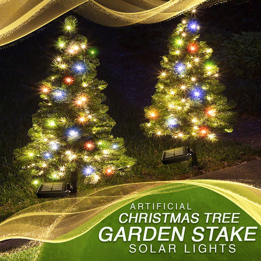 🎄 Artificial Christmas Tree Garden Stake Solar Lights ✨ Waterproof, UV-proof, Perfect for Outdoor and Garden Decoration
